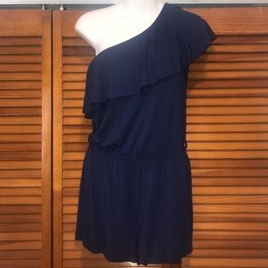 TART Navy One Shoulder Romper